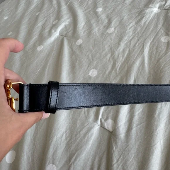 Gucci GG  Marmont Wide Leather Black Belt Size 40 - Picture 5 of 8